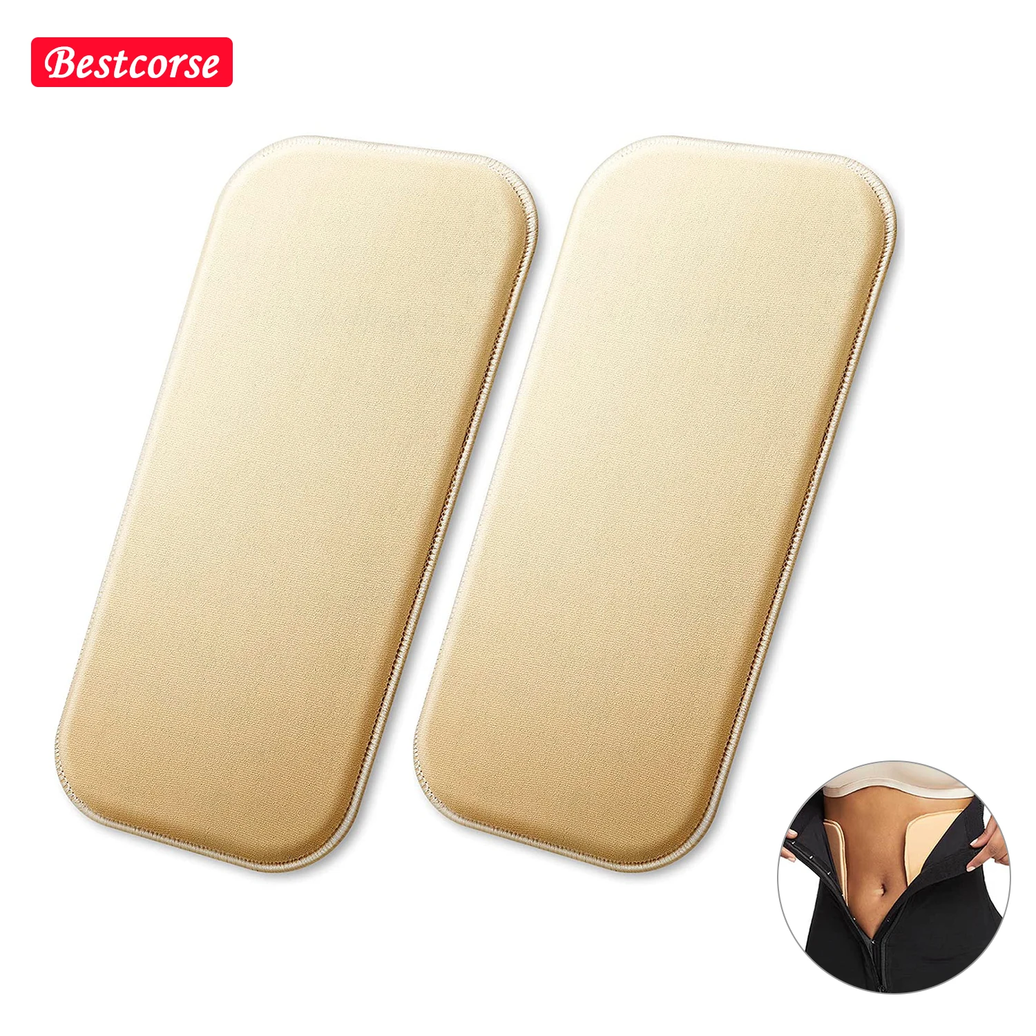 2 Pcs Lipo Side Foam Pads Bbl Lateral Board Post Surgery Sheet Tabla Abdominal Post Liposuction Compression Operation Recovery