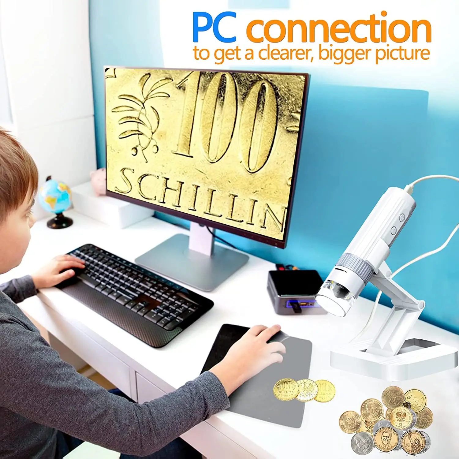 2023  ̰ HD 1080P LED USB  ̰, ޴ ̰ ī޶, Ʈ PCB ˻ 