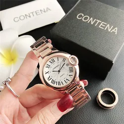 Luxury Women's Elegant Stainless Steel Bracelet Watch with Roman Dial (Rose Gold)