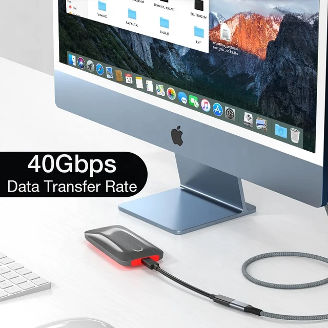 ULT-unite Thunderbolt 4 USB C Extension Cable USB4 Extend 40Gbps Data Cable 8K@60Hz PD 5A/100W Type-C Data Wire for MacBook Pro 4