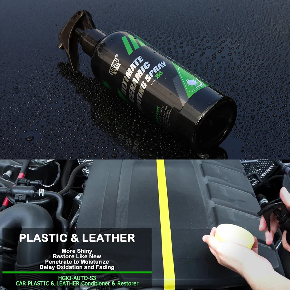 S3 Hgkj Car Plastic Leather Repair Restorer Car Wax Nano Coating Spray  Hydrophobic Quick Coat Seat Leather Liquid Car Parts - AliExpress