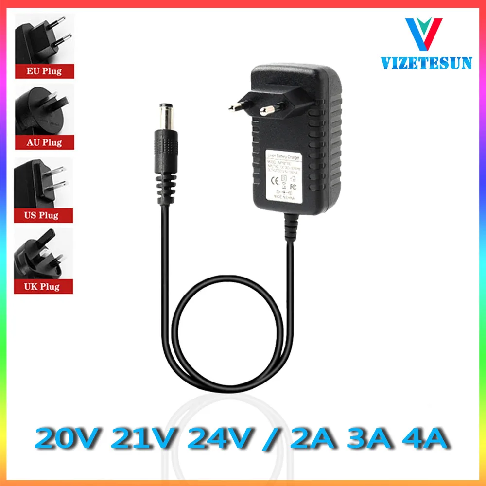 Carregador Varrição do Adaptador do Poder do Robô 20v 21v 24v 2a 3a 4a