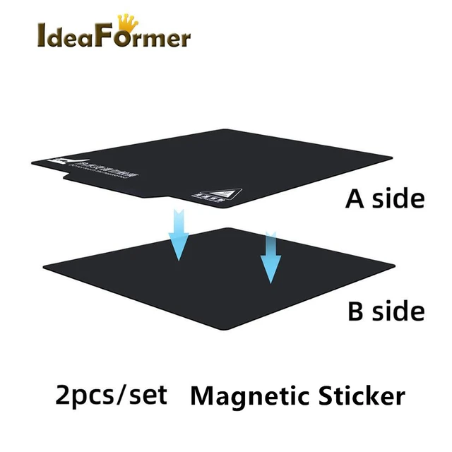 Autocollant magnétique flexible pour imprimante 3D, pièces de lit  chauffant, surface de lit métropolitain carré, 310mm