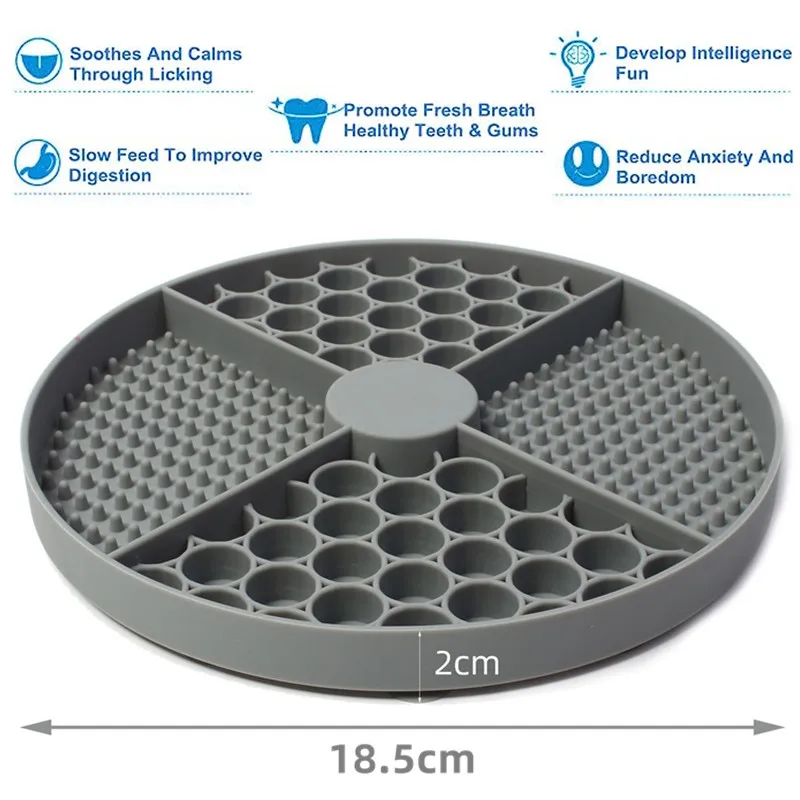 Pet Supplies Silicone Licking Mat Cat Slow Feeder With Suction Cup Slow Feeding Pad Dog Licking Pad Anxiety-relieving Utensils 3