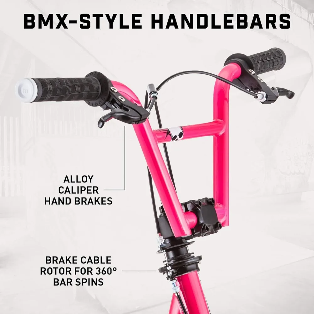 Expo Kick Scooter, BMX-Style Handlebar & Brake Cable Rotor, Wide Foot Deck for Kids Youth Boys Girls Ages 6 and Up,