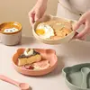 Baby Safe Silicone Sucker Dining Plate Cute Cartoon Children Dishes Suction Toddle Training Tableware Kids Feeding Bowls 1