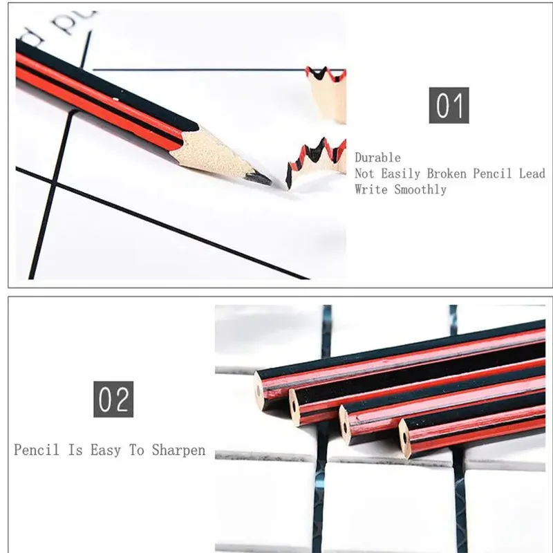 Sketch Pencils HB Wooden Lead Pencils With Eraser Children Drawing School Writing Stationery 30/50/100Pcs/Lot eraser pencil,writing stationery,drawing pencils