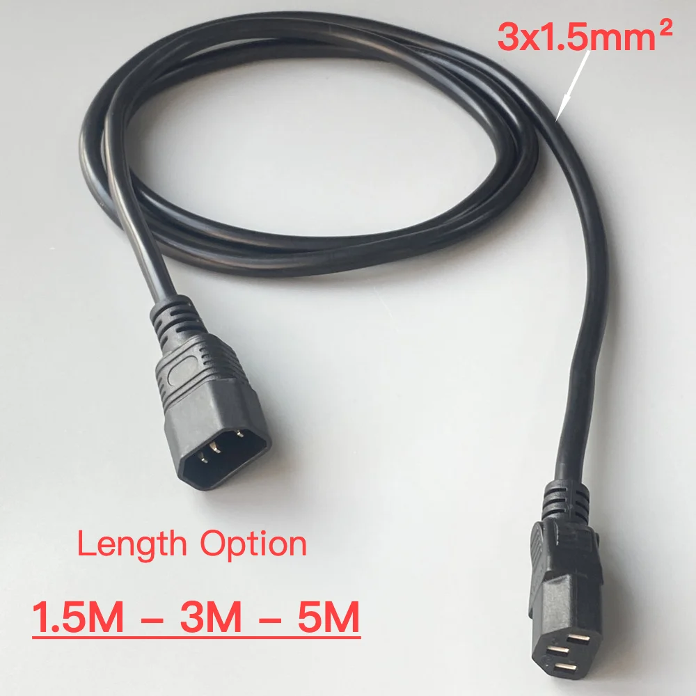 Stage Lighting IEC Power Cable 3x1.5mm&sup2; C14 C13 Extension Power Cord 1.5m 3m 5m Supply Cable For DJ Audio LED Moving Head