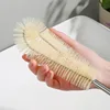 3273 Kitchen Cleaning Brush L-shaped Coffee Tea Glass Cup Baby Bottle Brush Hangable Wooden Handle Cleaner Gadgets 4