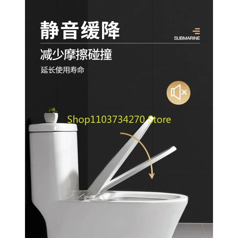 PP Universal Slow-Close Toilet Seat Lid Cover Set Thicken Replacement Antibacterial Square Round O/V Type Toilet Seats
