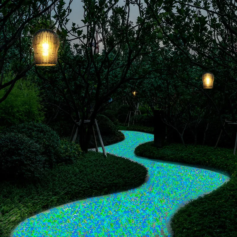 1000Pcs 4mm Fake Pebbles Stones Glowing in Dark Acrylic Luminous Stones Decorations For Garden Fish Tank Aquarium Sand glow stones decorative stones