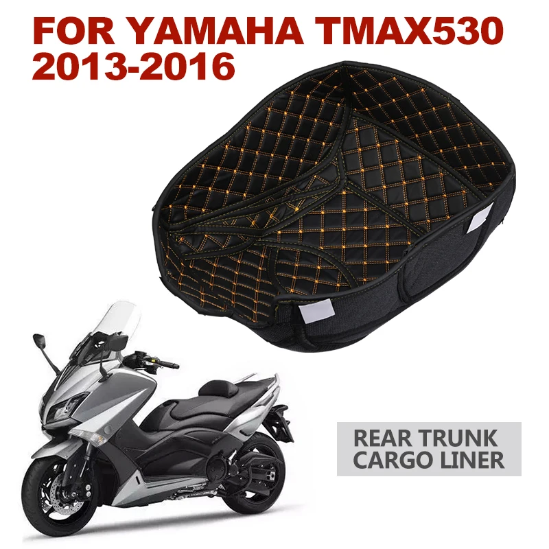 

Motorcycle Storage Box Leather For Yamaha TMAX530 TMAX T MAX 530 2013 - 2016 Rear Trunk Cargo Liner Protector Seat Bucket Pad