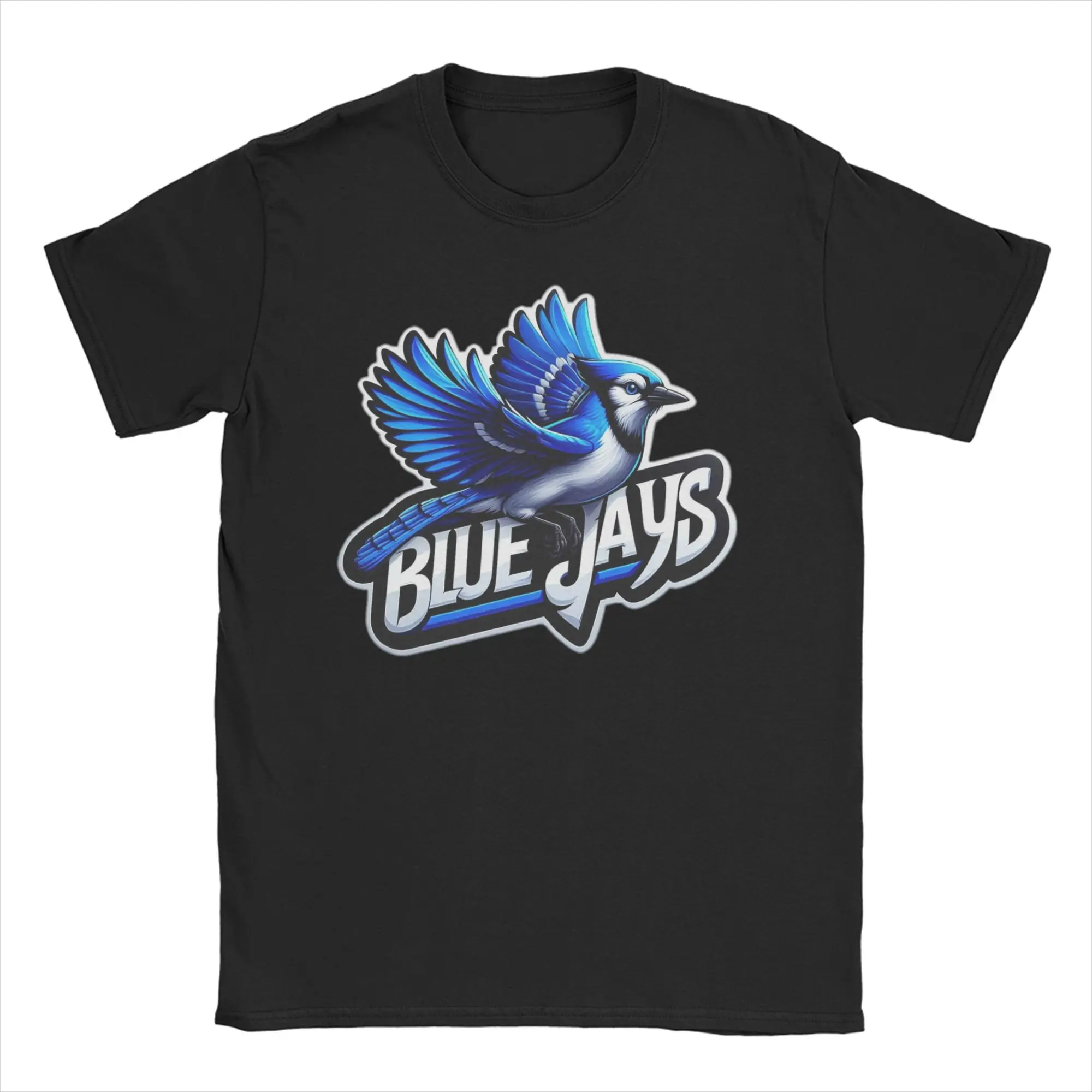 Toronto Blue Bird Pure Cotton Unisex Baseball Tee - Round Neck, Short Sleeve, Plus Size