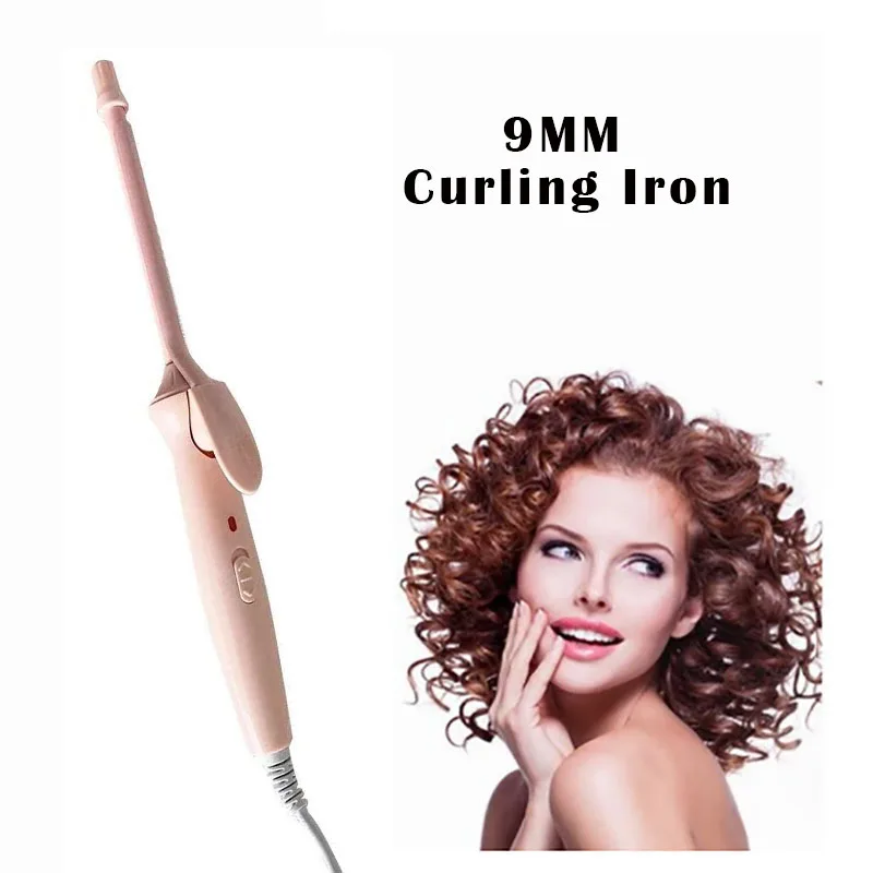 Professionale 9Mm Ferro Arricciacapelli Elettrico Capelli Waver Pera Fiore Cono Ceramica Arricciacapelli Bacchetta Rullo Salone Di Bellezza Bigodini