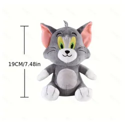 Charming Cartoon Cat and Mouse Plush Toy Set - Cute Stuffed Animal Doll for Kids with Free Shipping (19cm Classic Tom)