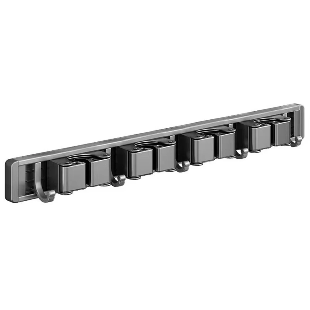 Toilet Kitchen Storage Rack Mop Clip Rack Broom Hook Buckle Home Accessories storage rack storage shelf mop holder