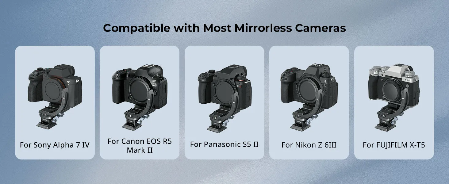 ZV-E10 Horizontal-to-Vertical Mount Plate Kit for Mirrorless Cameras for Sony Al