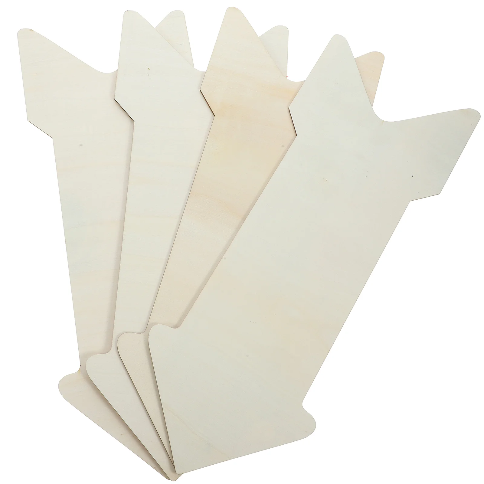 

4pcs Unfinished Wooden Cutouts Graffiti Arrow Wood Slices Blank Wood Arrow Slices for Diy