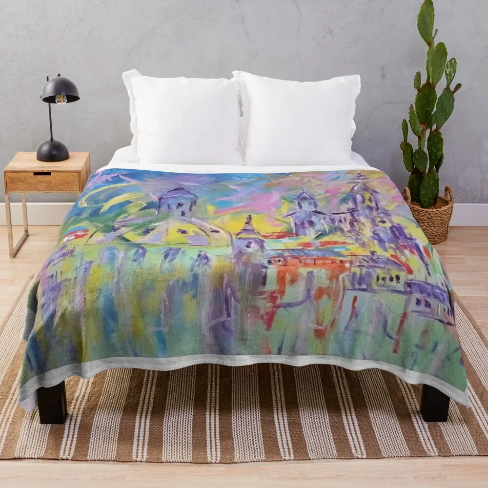 

City walk Throw Blanket Flannels Personalized Gift Blankets