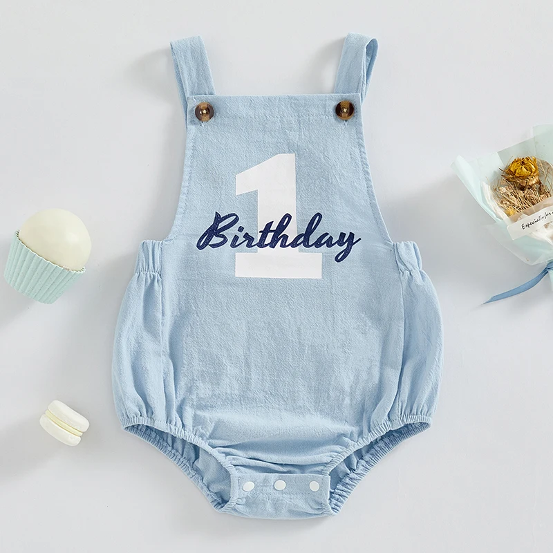 여름    소녀 소년 Romper 편지 인쇄 민소매  Romper Playsuit 점프 슈트 패션  의류