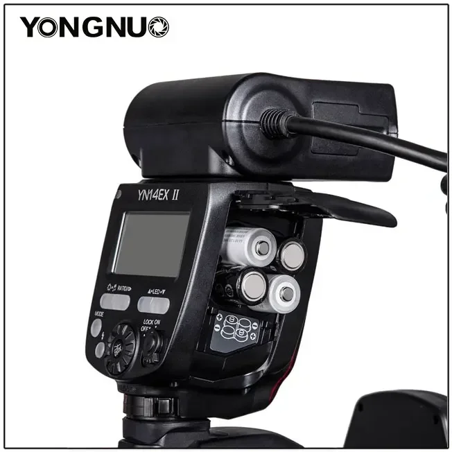 Yongnuo YN14EX II 매크로 LED 링 플래시 라이트 M/TTL 52mm/58mm/67mm/72mm 어댑터 링 포함 YN14EXII 캐논 카메라 DSLR용
