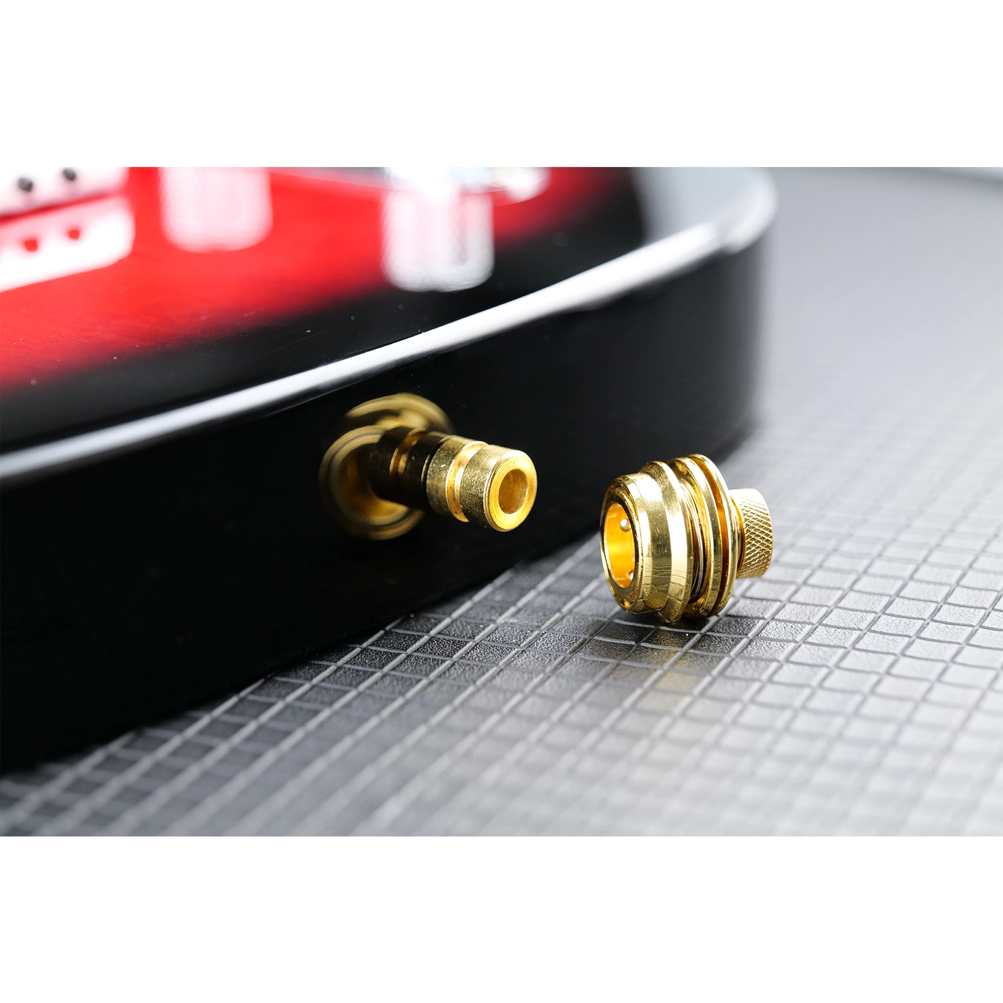 Musiclily Metall-Gitarren-Verriegelungsgurt mit flachem Kopf, Schlösser und Knöpfe, Straplocks für elektrische Akustikgitarre oder Bass (2er-Set) – Detail 19