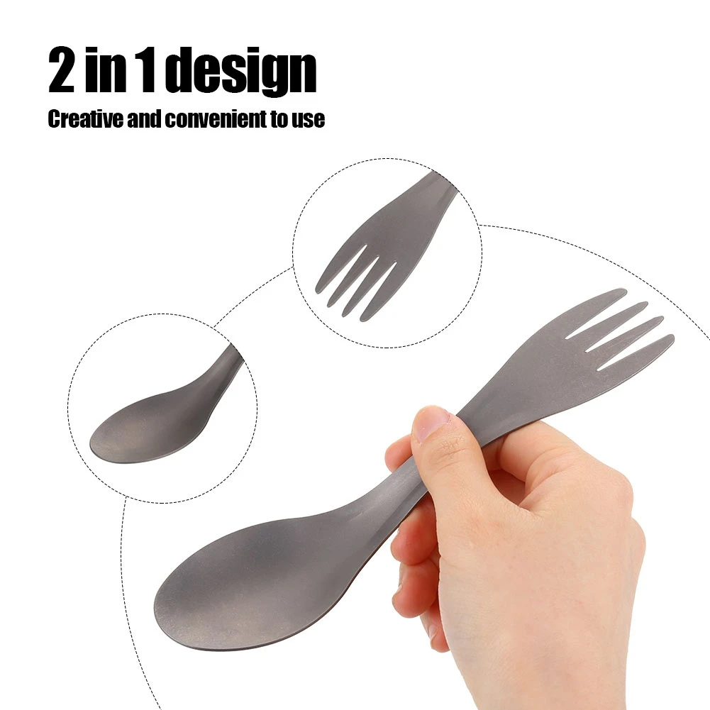 2-in-1 Titanium Spoon & Fork 3