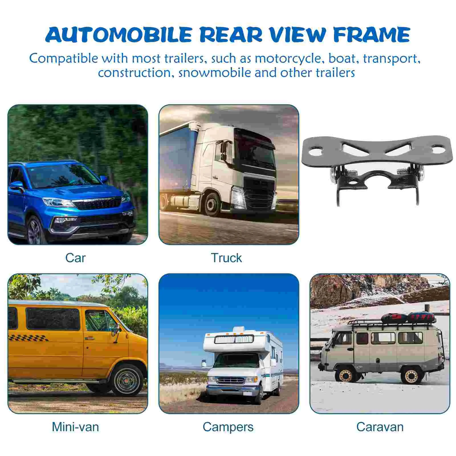4 Pcs Car Rear View Bracket Degree Rotation Camera Rearview Mount Premium Security Products Wrought Iron Holder for Backup