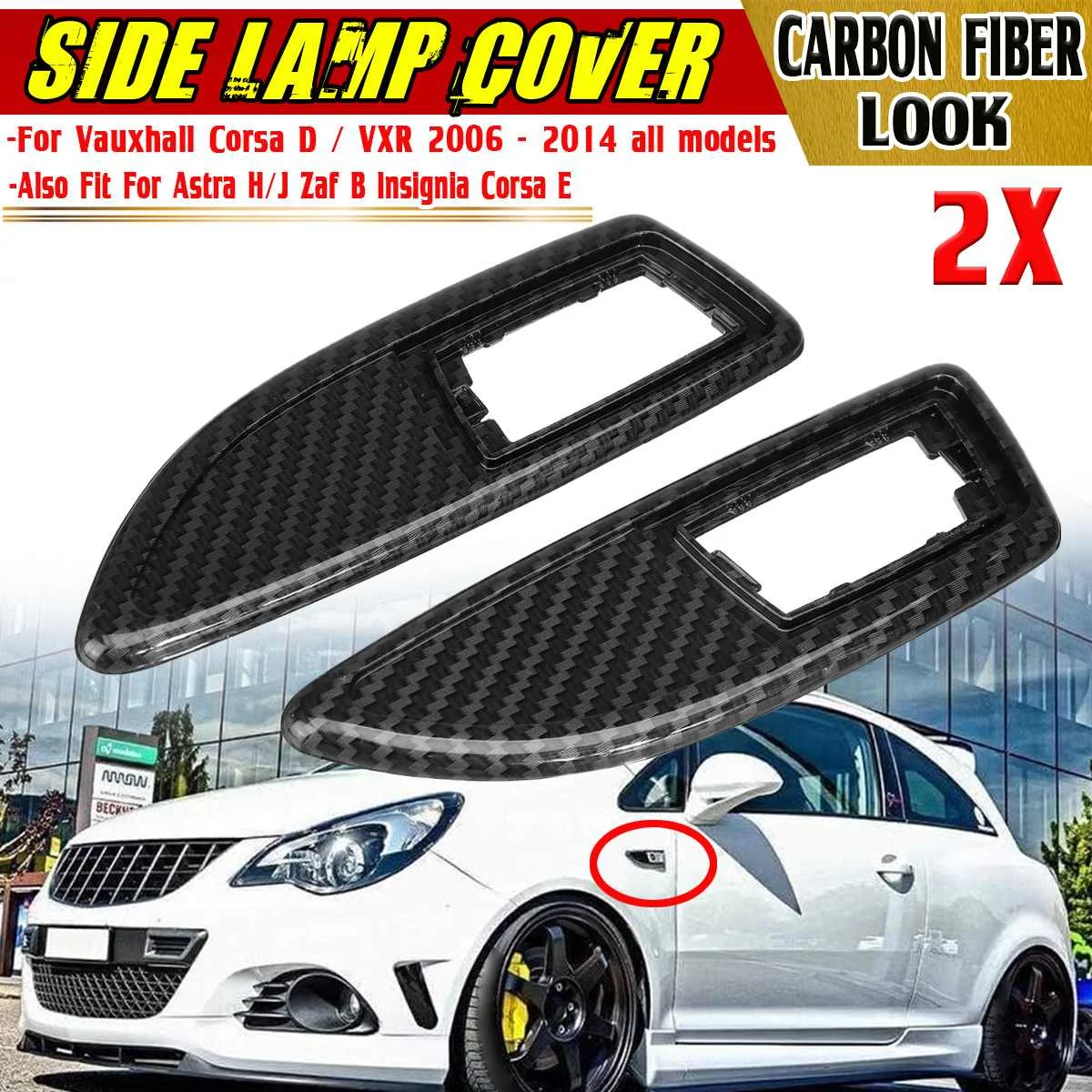 Side Lamp Cover Side Marker Light Cover For Vauxhall Corsa D/ VXR 2006-2014  For Astra H/J Zaf B Insignia Corsa E Signal Lamp Cap