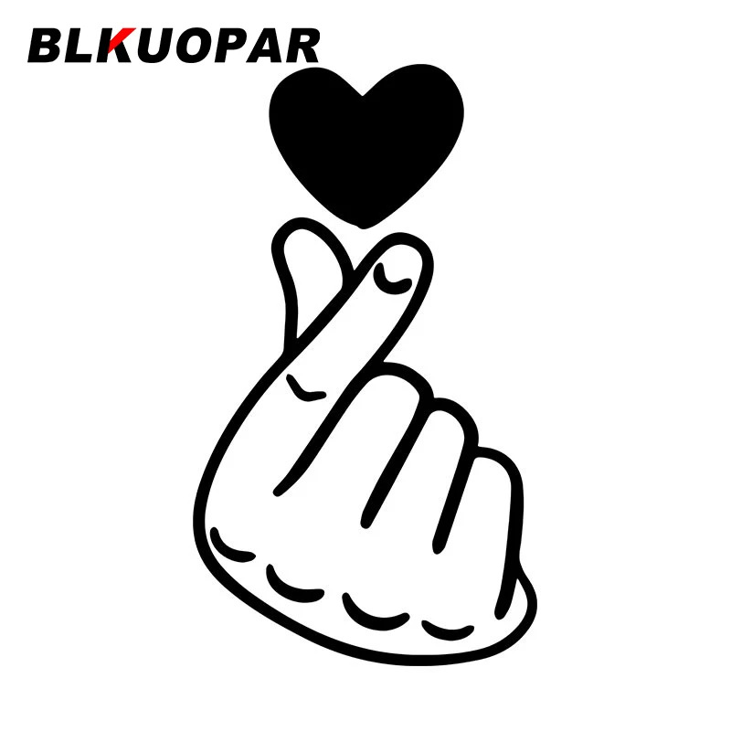 

BLKUOPAR сердце жест Любовь палец силуэт Автомобильная наклейка Графика Наклейка Водонепроницаемая высечка окна багажник доска для серфинга Автомобильная этикетка