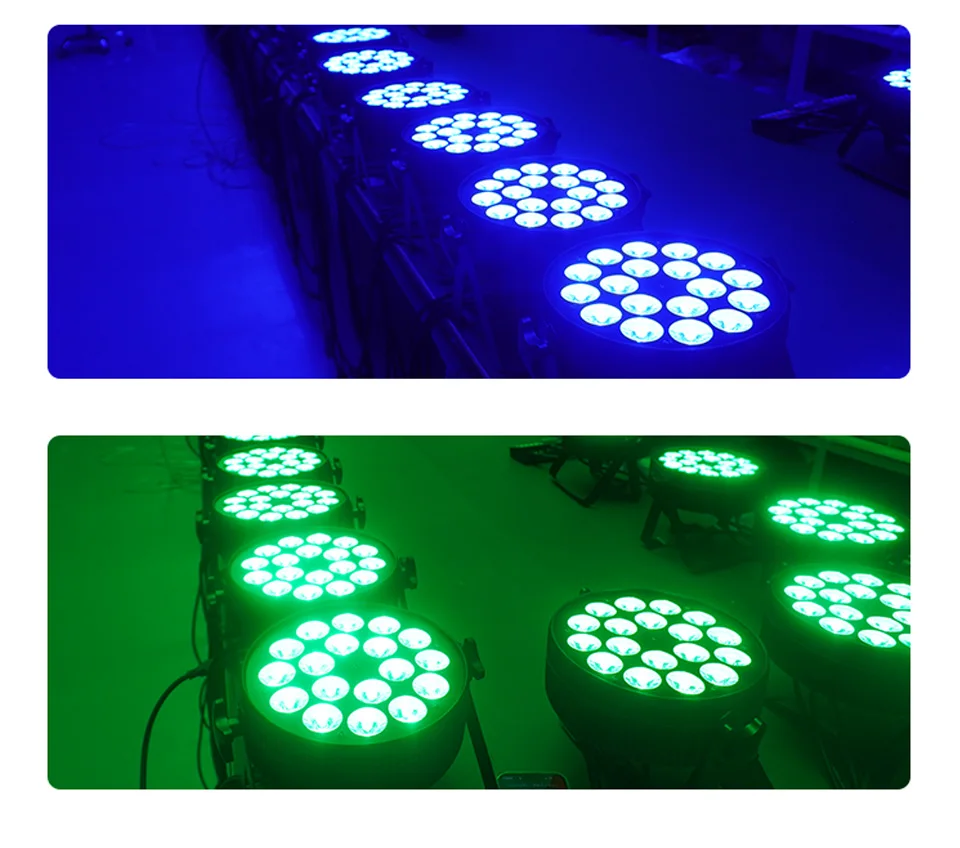 High Power 18Pcs Par Light DMX Full Color Par Light 200W Stage Wash Ambient Ligh