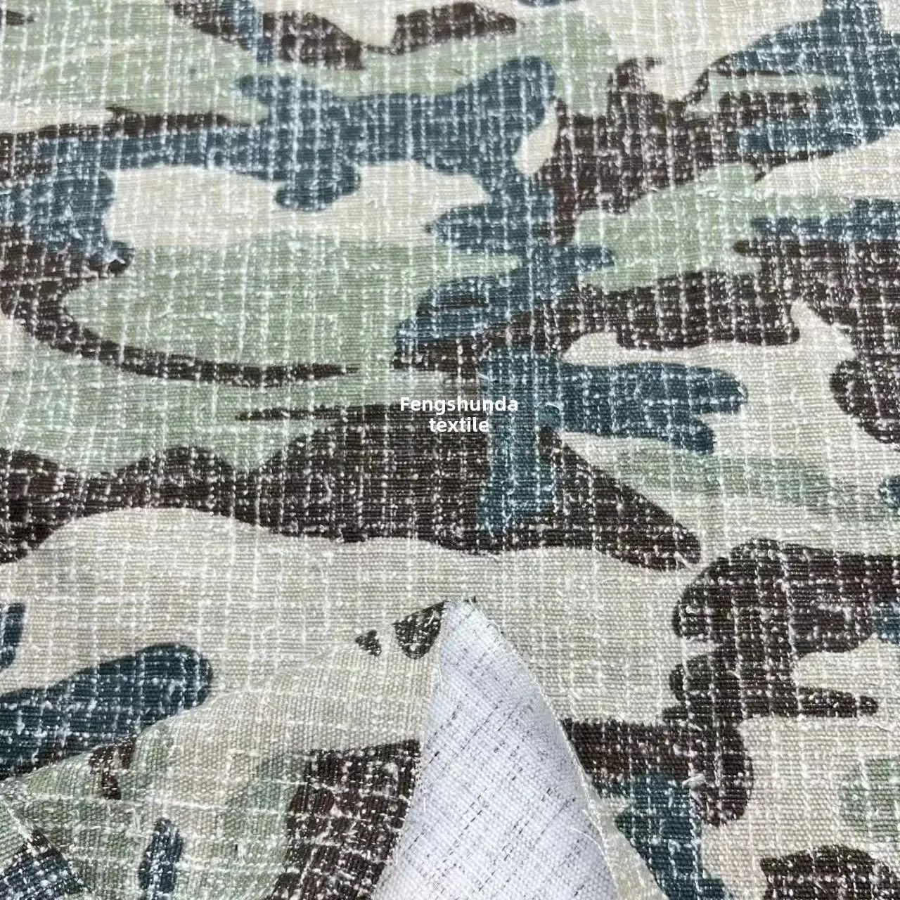 Pure Cotton Washed Camouflage Fabric Pants Clothes Outerwear Material Children's Accessories Baby Clothing from China