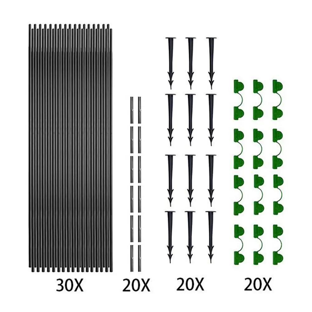 Garden Greenhouse Hoops Set Gardening Folding Fiber Rod Set Tunnel Arch Elevated Bed Row Cover Plant Cover Support Archway garden greenhouse hoops