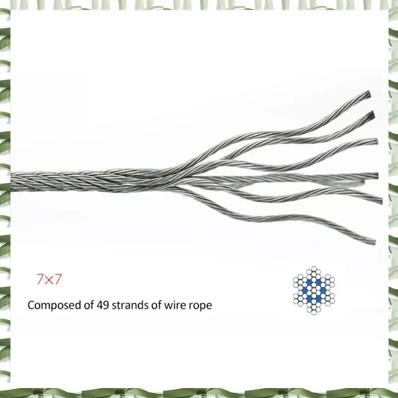 1.5Mm Diameter 7X7 Structure Of 304 Stainless Steel Wire Rope Alambra Cable Softer Fishing Lifting Electric Cable Rope