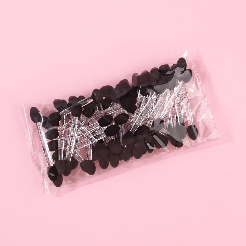 Karsygirl 일회용 양면 아이섀도우 스펀지 어플리케이터, 컨테이너 길이 아이섀도우 브러쉬, 메이크업 어플리케이터, 50 개
