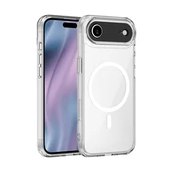 Clear Magnetic Acrylic Phone Case with Magsafe Wireless Charging Compatibility for iPhone 17 Air (Clear)