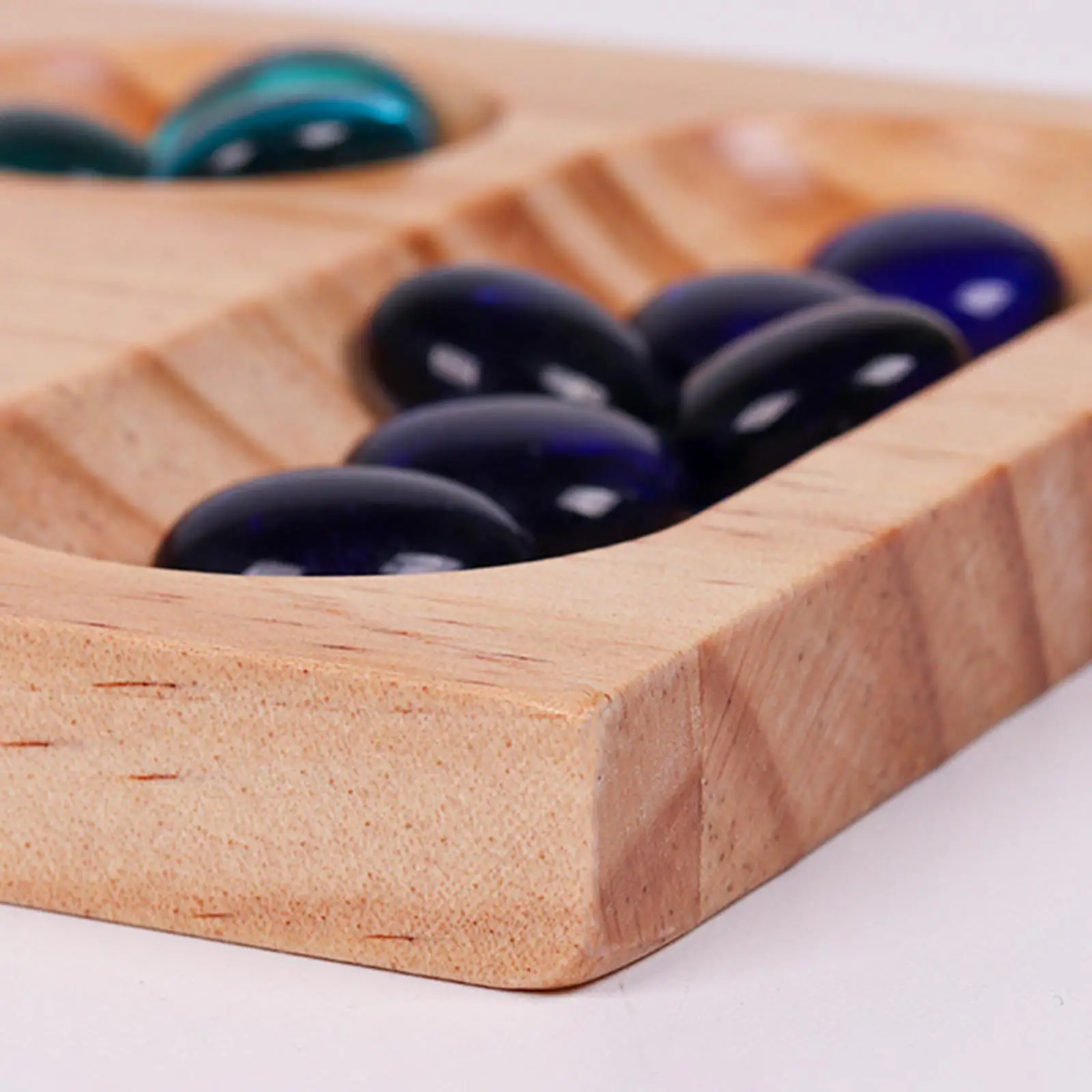 African Mancala Board Game, 2 Player Game with 48 Stones Party Game Strategy