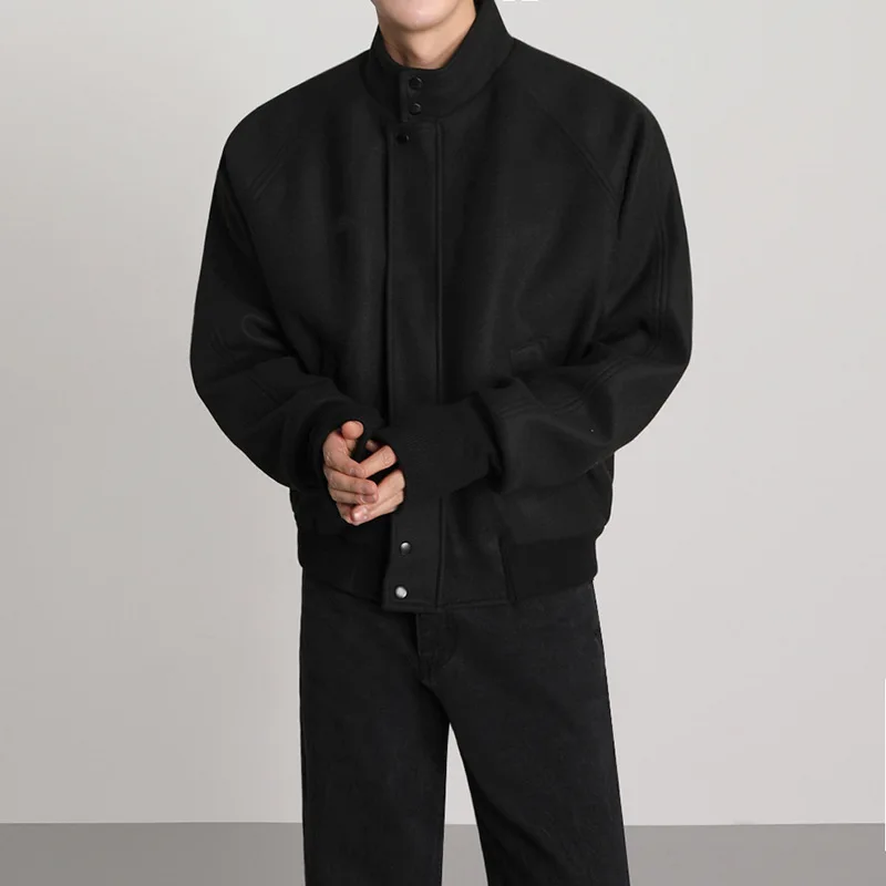 

Men's Clothing Coats Jackets Fashion Loose Long Sleeve Solid Color Zipper Pocket Autumn Casual Mandylandy