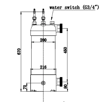 20KW Evaporator and 12.5kw Condenser Pool Heat Exchanger