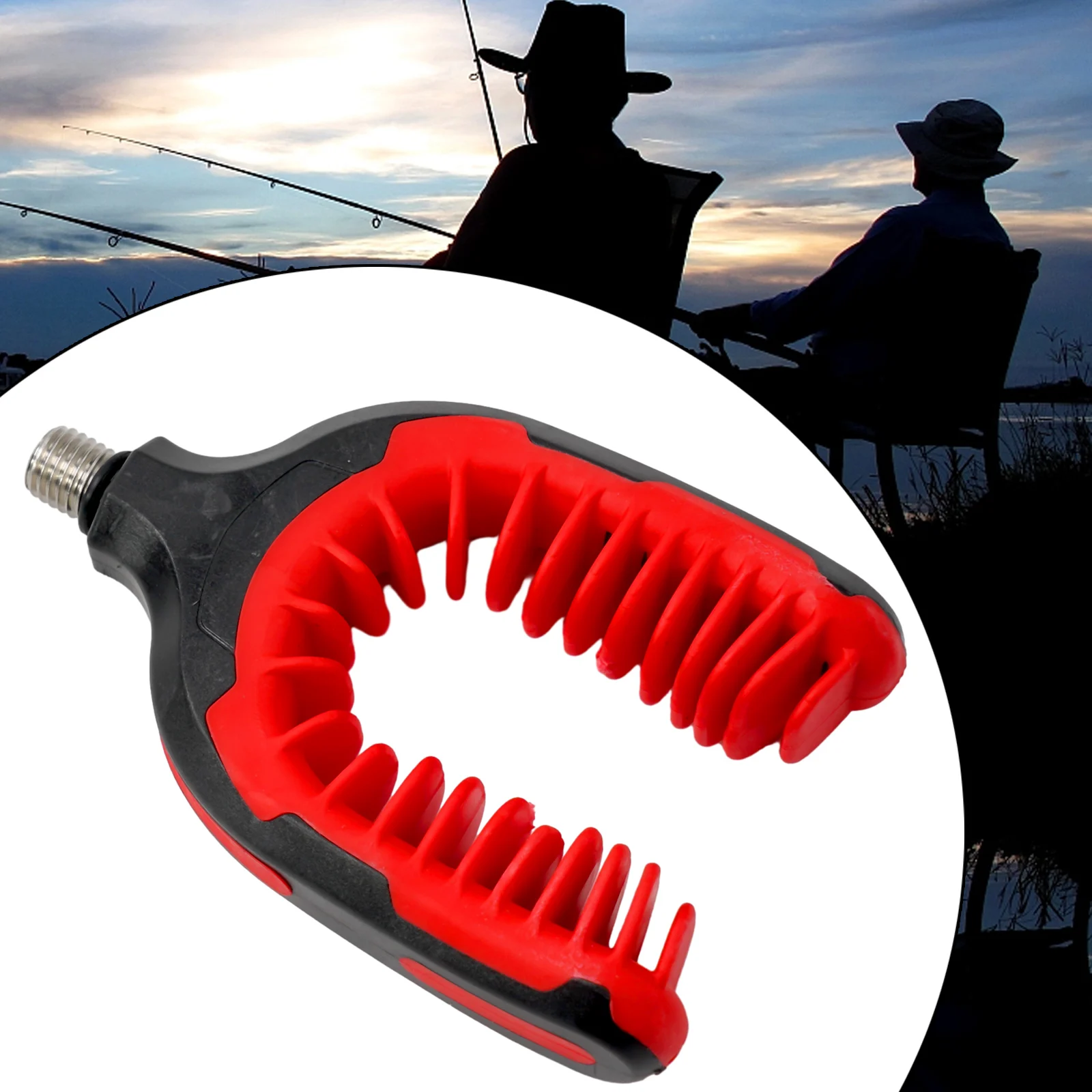 

Lightweight Fishing Tackle Gripper Rest Rod Holder Head With 3/8 Thread ABS+TPR+Metal Good Elasticity Carp Fishing Accessories