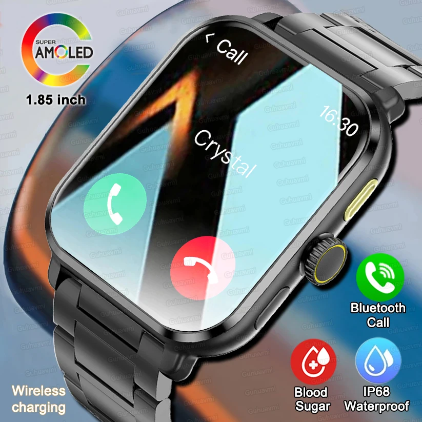 

Смарт-часы мужские с сенсорным экраном, Bluetooth, GPS, IP68, 1,85 дюйма