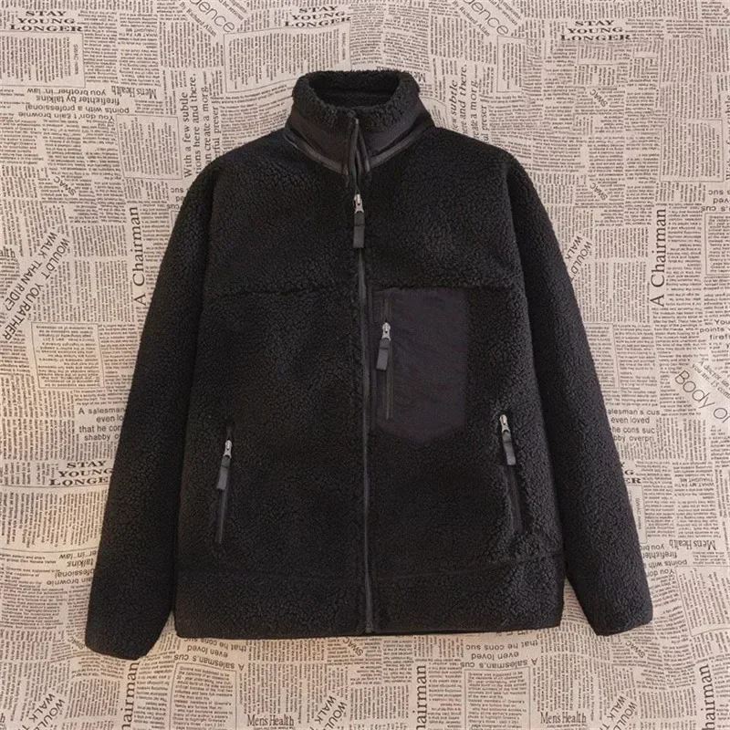 Winter Men Outdoor Sweater Lamb Fleece submachine jackets Down jackets Male Windproof Coldproof Warm Comfortable Outerwear 3