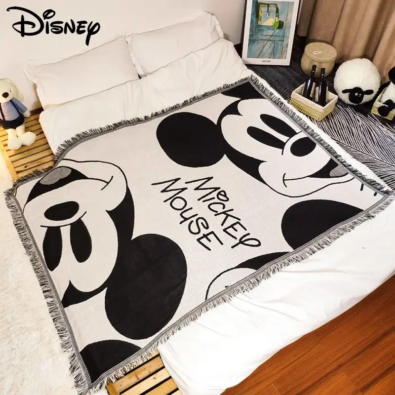 

Гобелен для декора комнаты Disney с Микки Маусом, маленький чехол для обеденного перерыва, покрывало для дивана, одеяло для отдыха, мультяшный коврик для пикника
