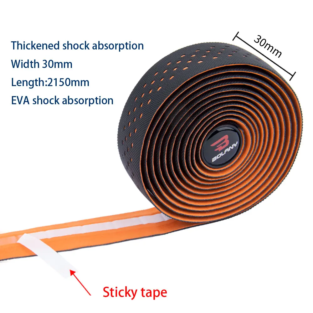 Road Bike Punch Handlebar Tape Wrap Shockproof Anti-slip With Adhesive Back With Bar Plugs Bicycle Cycling Accessories bike handlebar tape