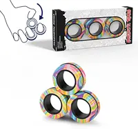 3pcs Finger Magnetic Rings Colorful Fidget Toy Set Adult Magnets Spinner Rings for Relieve Stress Anxiety Relief Therapy 1