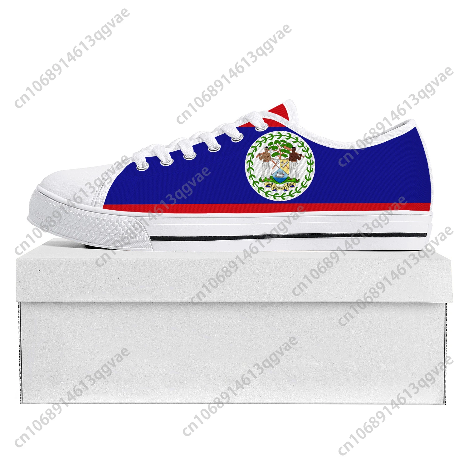Belizean Flag Low Top High Quality Sneakers Mens Womens Teenager Canvas Sneaker Belize Prode Casual Couple Shoes Custom Shoe