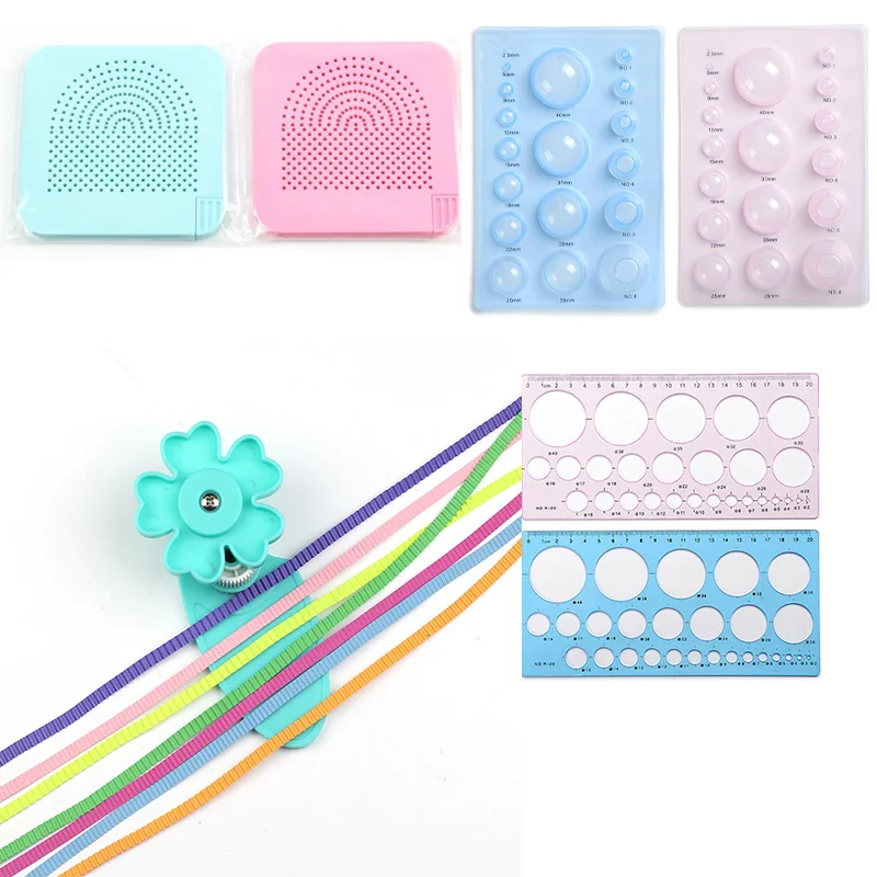 DIY Paper Quilling Tools Set Template Mould Board Tweezer Pins Slotted Tool  Kit Card Paper Crafts Tool