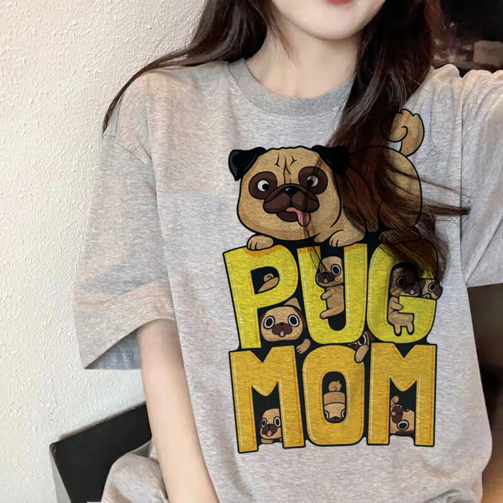 

pug t shirt women comic designer graphic t-shirts female harajuku clothing