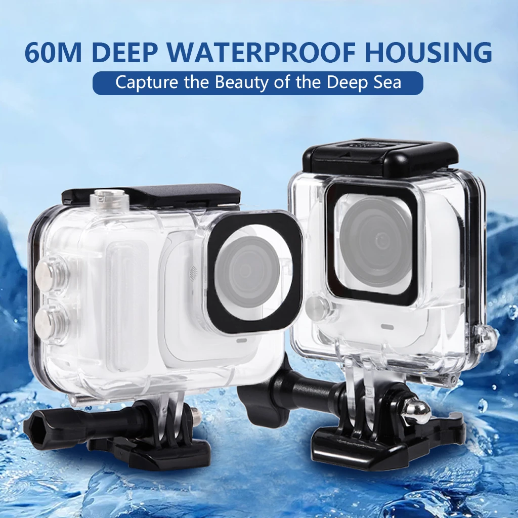 Für Insta360 GO Ultra Action Kamera 60M Wasserdichte Tauchen Kunststoff Gehäuse Fall Schnelle Installation Halterung Mit 40M Flash LED Licht – Detail 6