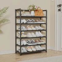 Multi Layer Shoe Rack Living Room Entrance Shoes Cabinet Non-woven Fabric Storage Shelf Floor Standing Dormitory Shoe Cabinet 2